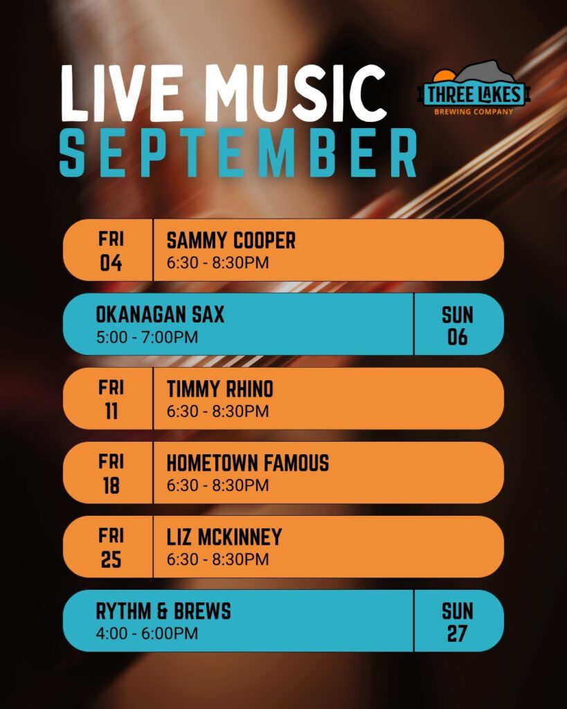 Live Music September Schedule